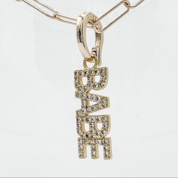 𝅺gold layering BABE necklace with ball chain - Picture 3 of 8